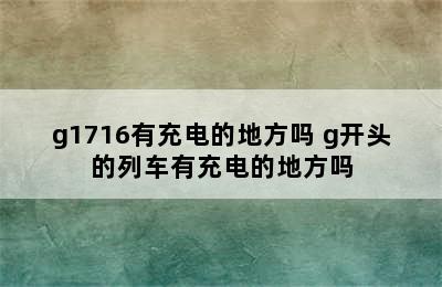 g1716有充电的地方吗 g开头的列车有充电的地方吗